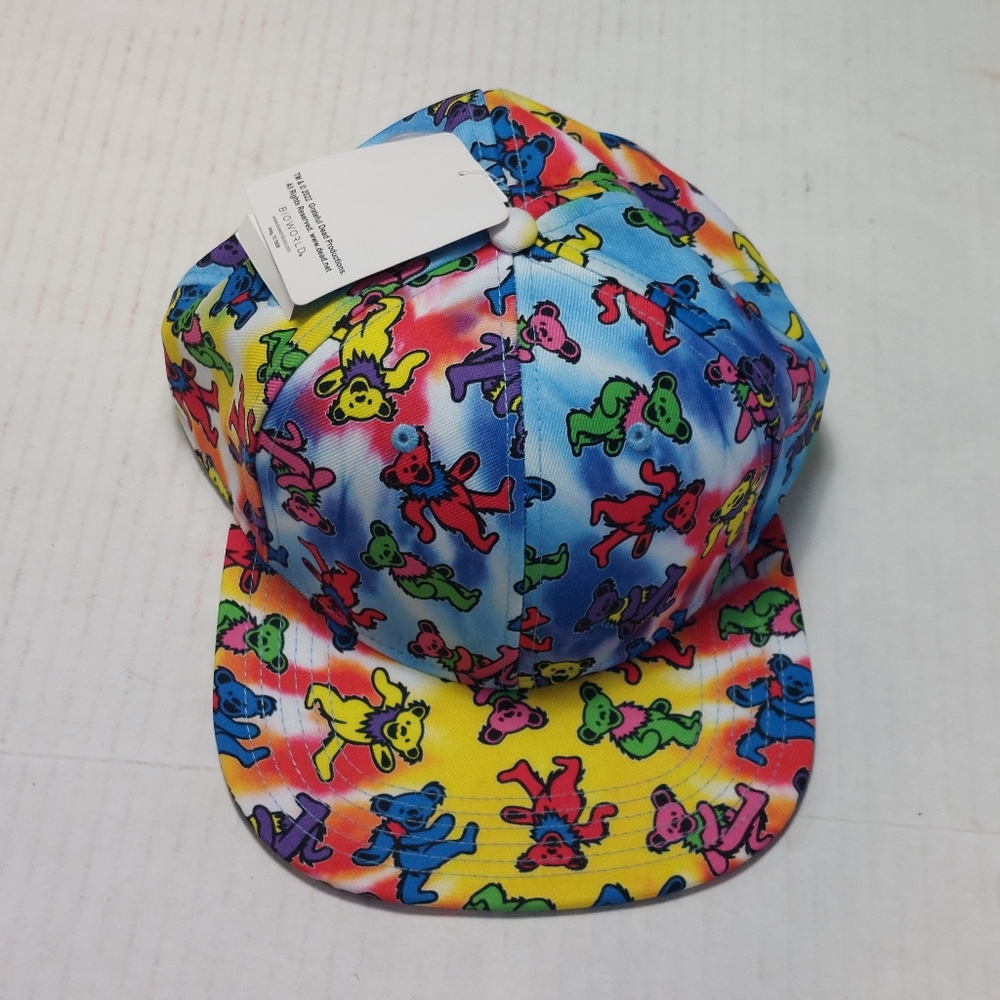NWT Grateful Men's Multicolor Tie-Dye Snap Back Cap - Picture 12 of 12